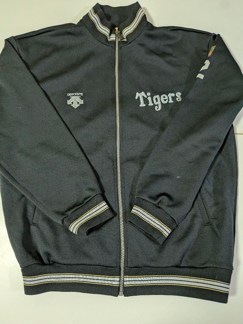 80s デサント 阪神タイガース　ジャージ トラックジャケット O ブラック 黒