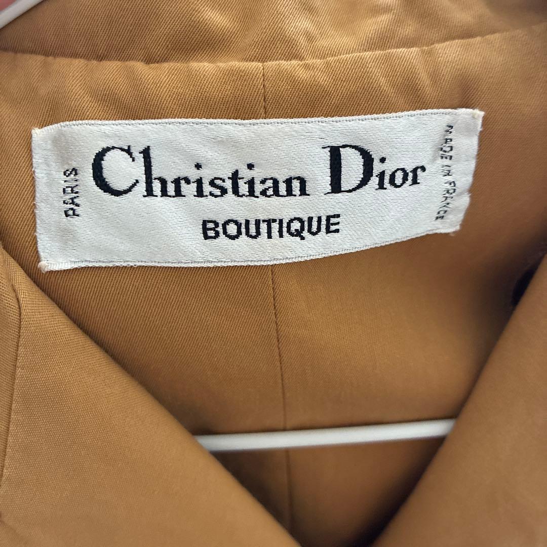 ブラウン ロープ刺繍 ノースリーブ ワンピース