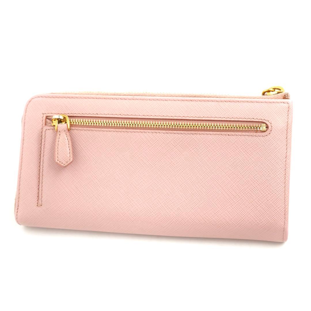 とりさん　PRADA 長財布　サフィアーノ　リボン　L字　アイコン