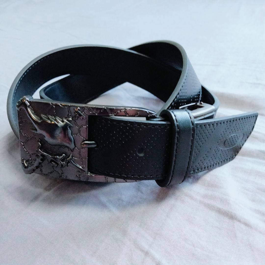 オークリー　ゴルフ　ベルト　ブラック　スカル