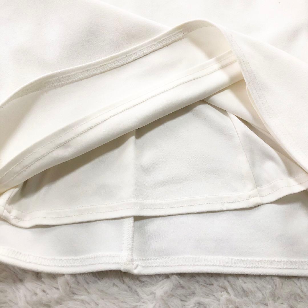 タダシショージ*肩レース×透け感　半袖ワンピース　ドレス　ホワイト　2