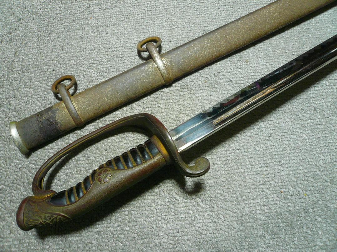 指揮刀 二環吊 儀礼刀 将校 士官 軍刀 サーベル 旧日本軍 陸軍 ②
