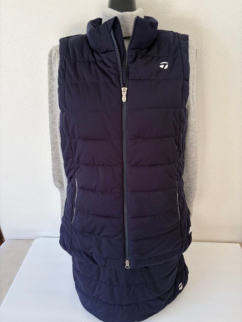 TaylorMade ネイビー 中綿ベスト&スカートセットアップ　L