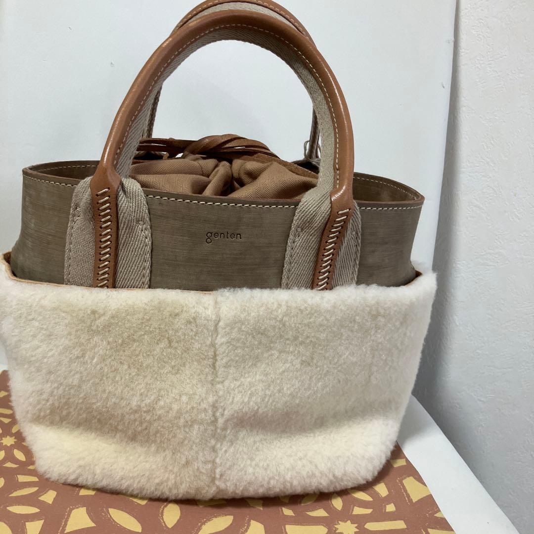 未使用　genten ムートンウォームポケット トートバッグ
