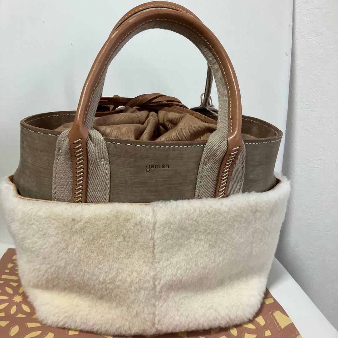 未使用　genten ムートンウォームポケット トートバッグ