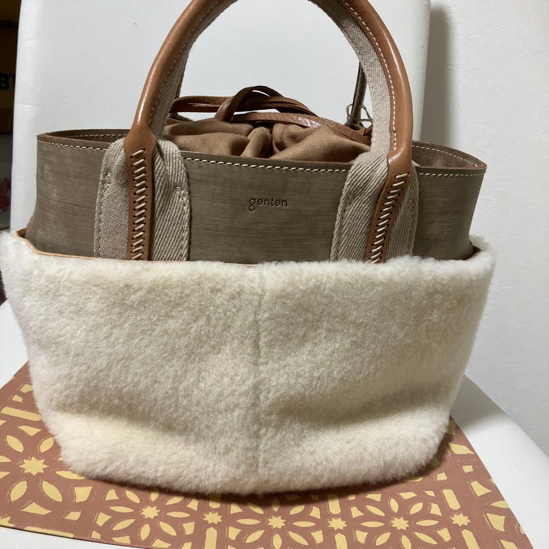 未使用　genten ムートンウォームポケット トートバッグ