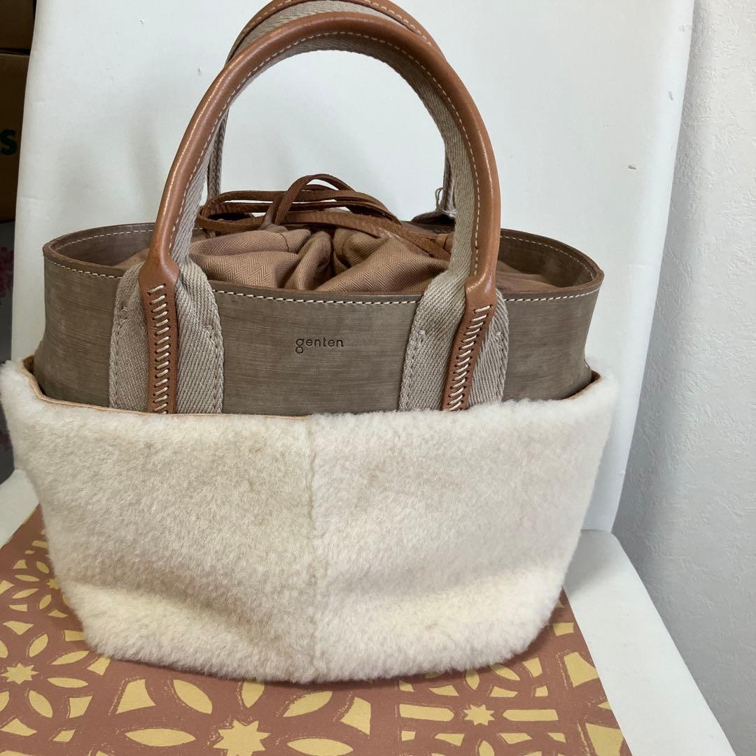 未使用　genten ムートンウォームポケット トートバッグ
