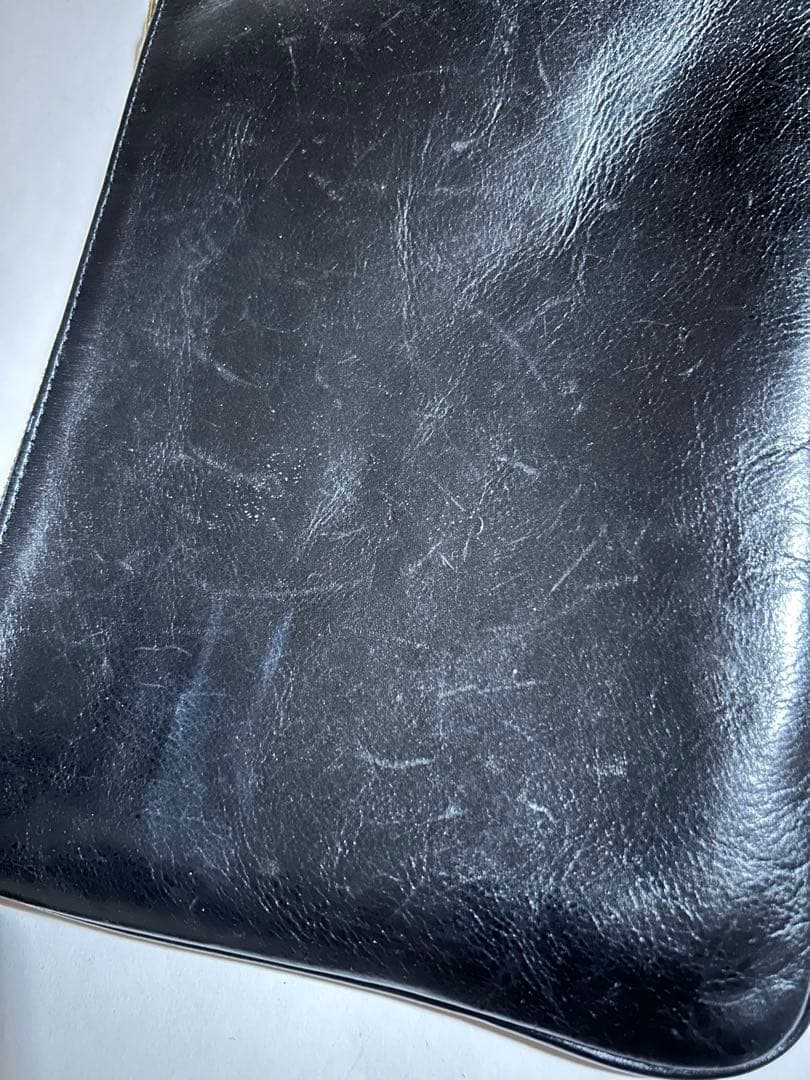 ジュンヤワタナベ　スタッズ装飾 黒 レザーポーチ