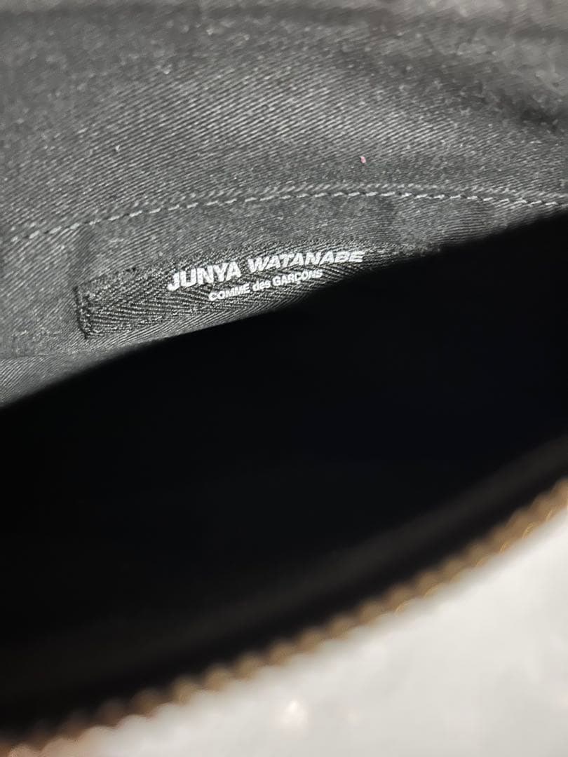 ジュンヤワタナベ　スタッズ装飾 黒 レザーポーチ