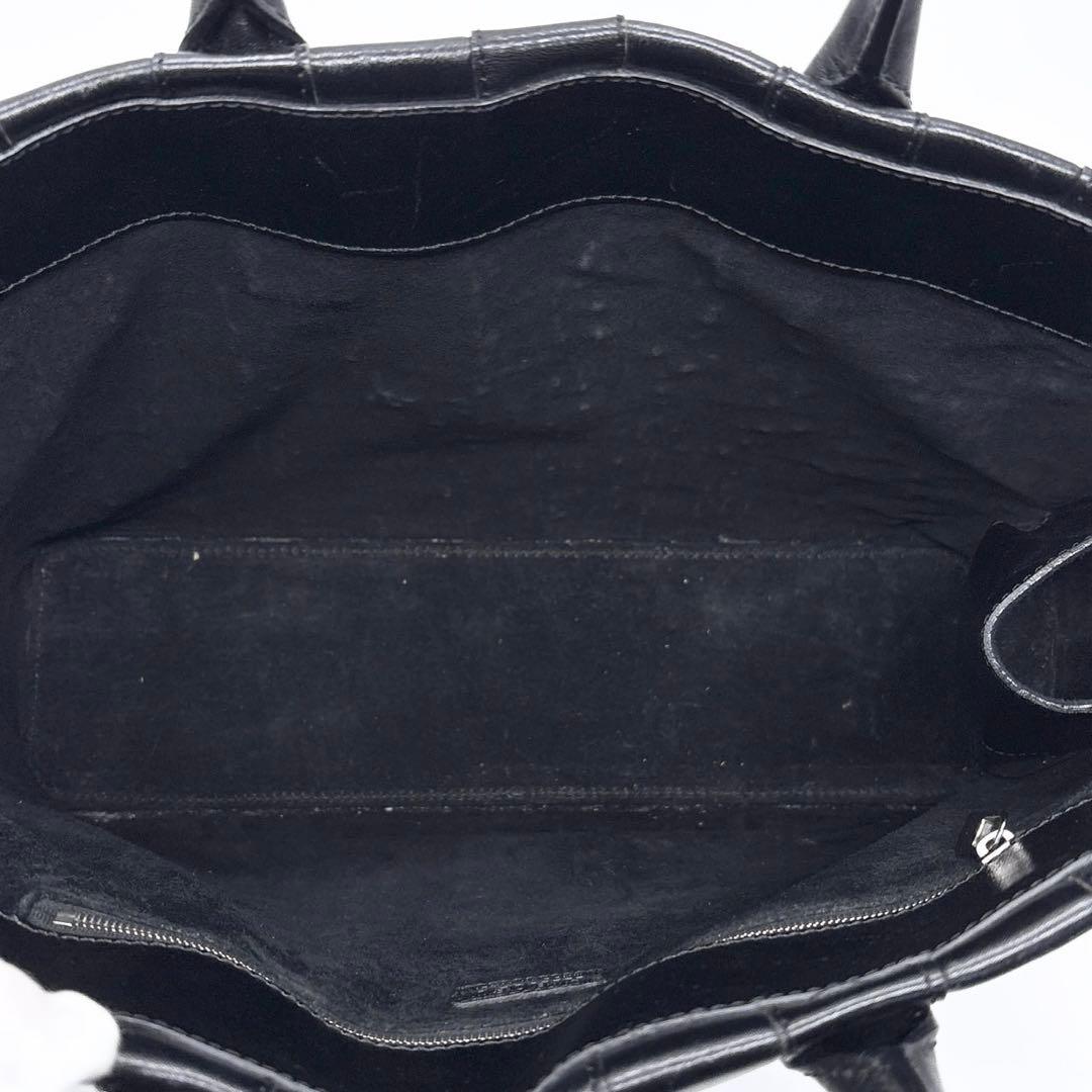 激レア✨ ヒロフ HIROFU トートバッグ 編み込み　レザー 革 ブラック 黒