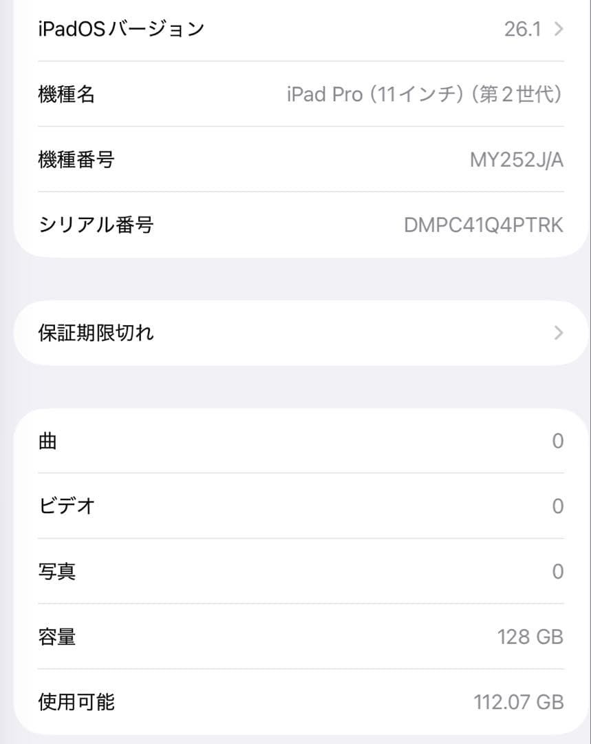 【ぼりぼりiPad Pro（11インチ）（第2世代） Wifi モデル
