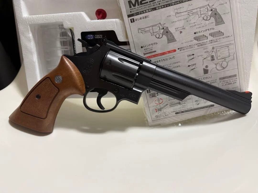 東京マルイM29 6.5インチブラックBBエアーリボルバー純正ローダースペア弾付