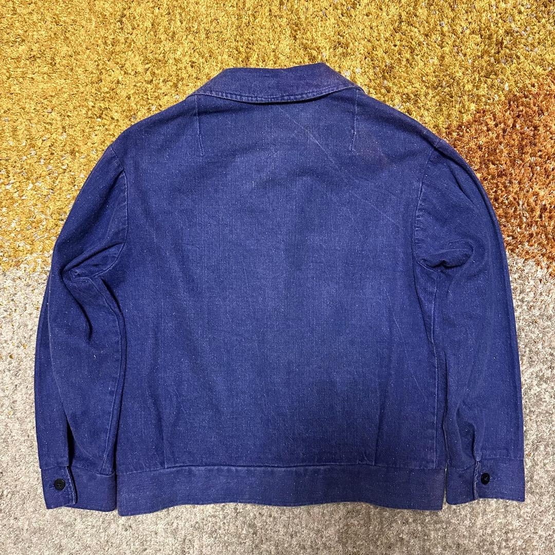 【ナス紺】東ドイツ軍 ワークジャケット サンフェード VEB