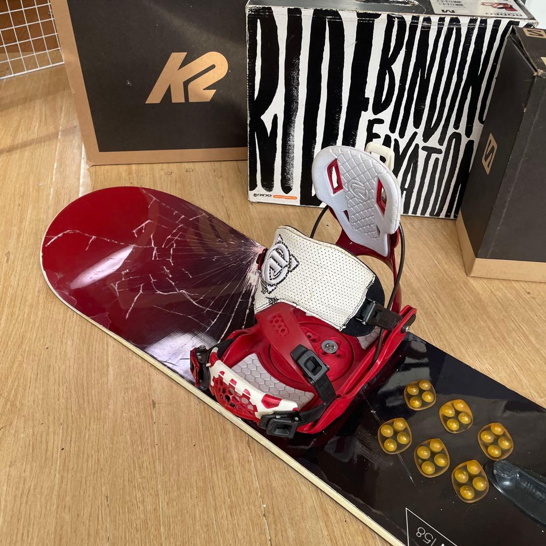 BURTON×FLOW　バートン　スノーボードセット　フローバインディング付