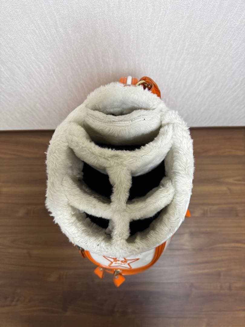 PEARLY GATES ゴルフバッグ 89 オレンジ/ホワイト