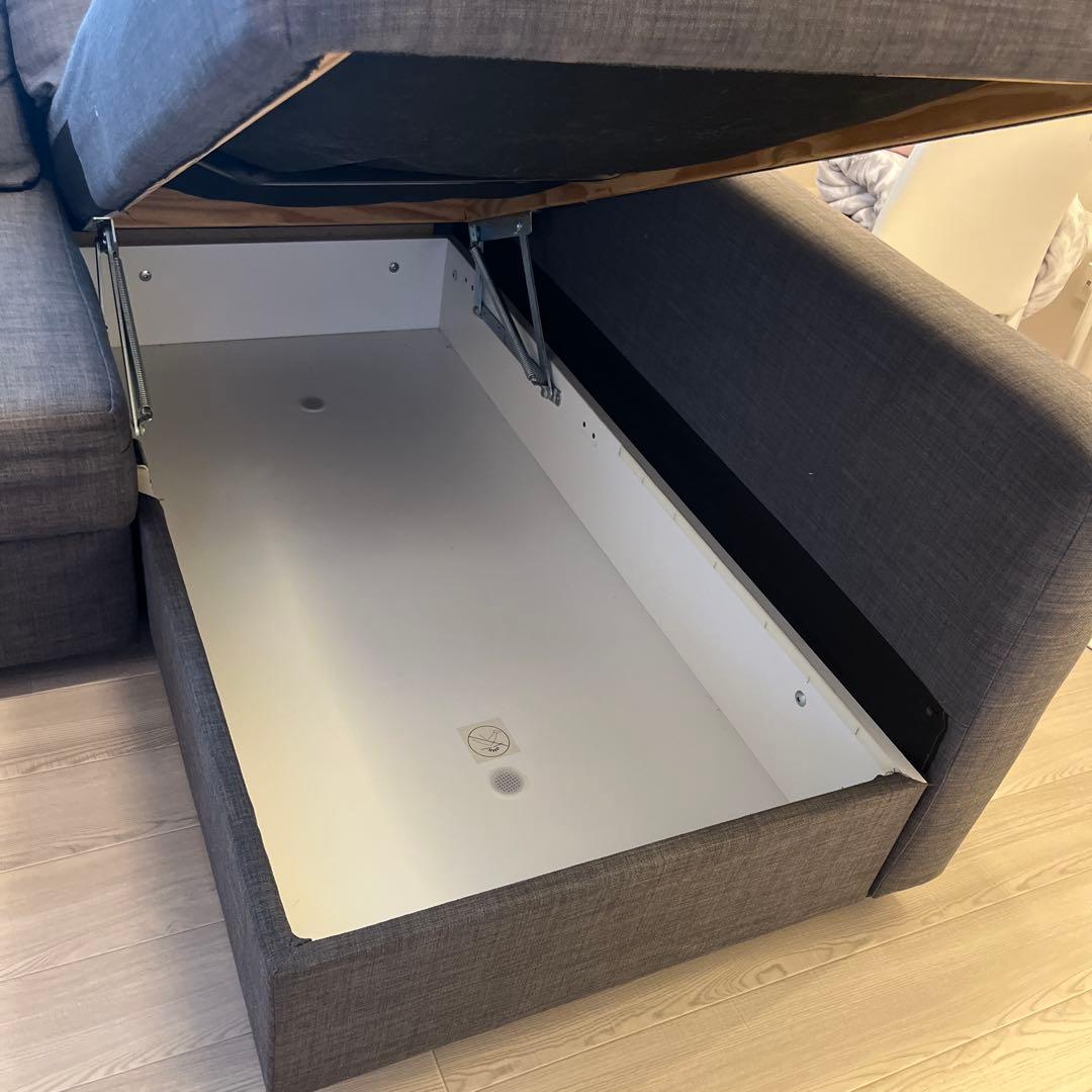 【直接引取】IKEA FRIHETEN ソファベッド ダークグレーフリーヘーテン