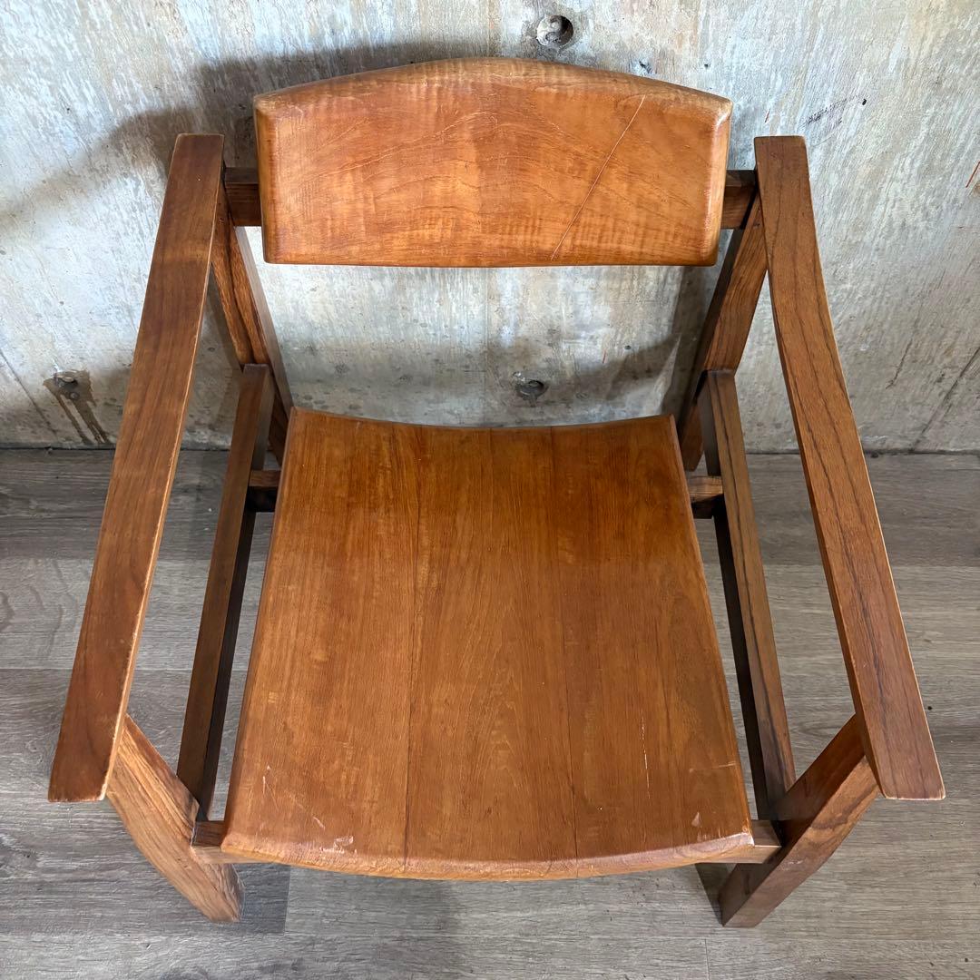 ラウンジチェア　チーク無垢材　つばきや クブンチェア