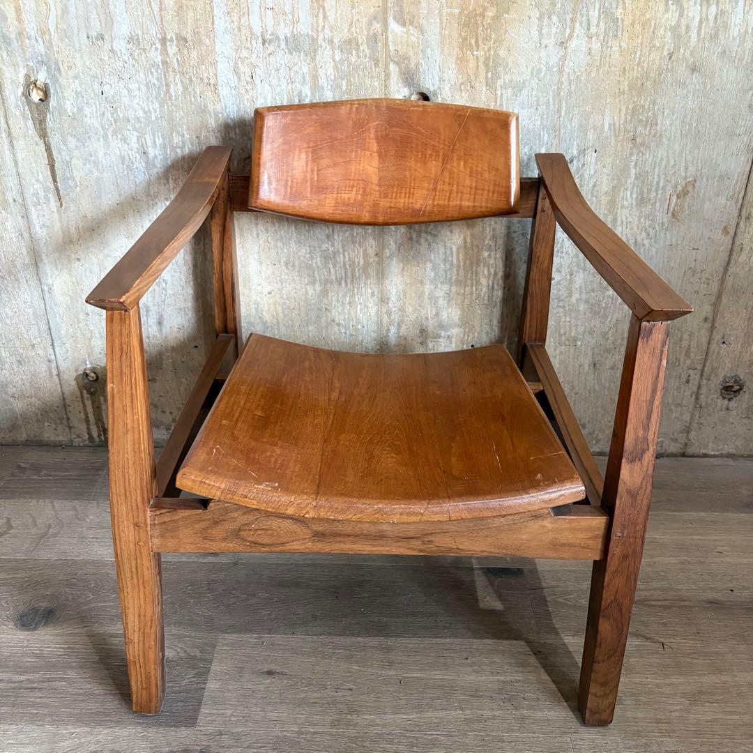 ラウンジチェア　チーク無垢材　つばきや クブンチェア