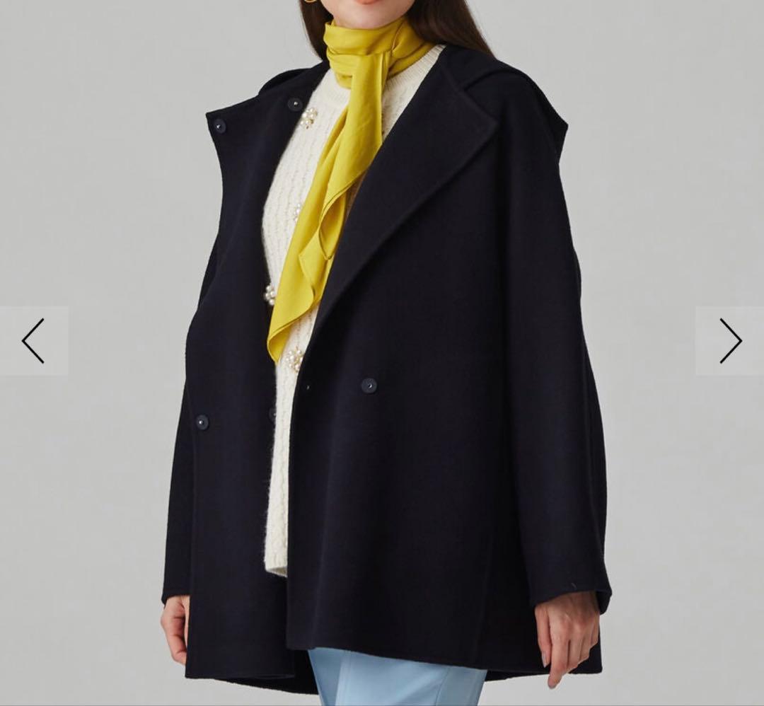 Ballsey プレミアムウールリバー フーデッドショートコート ネイビー 36