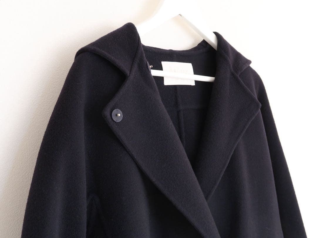 Ballsey プレミアムウールリバー フーデッドショートコート ネイビー 36