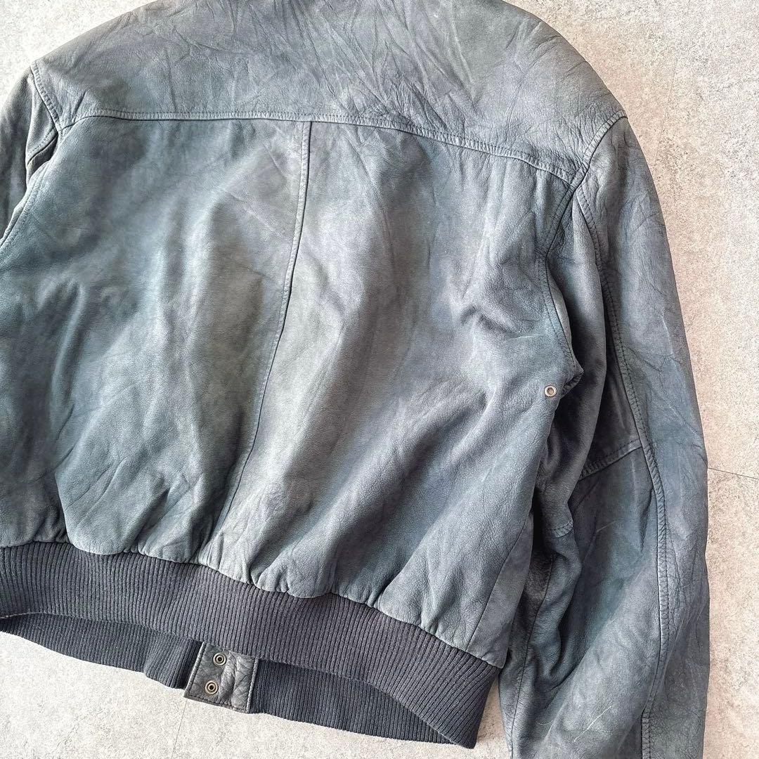 Vintage A-2 レザージャケット L 本革 90sボンバー 裏地マップ