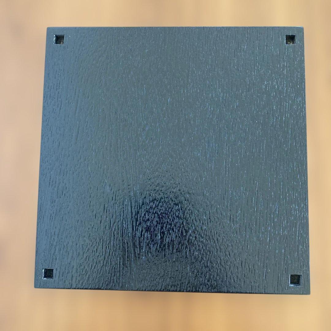 茶道具　更好棚　玄々斎好　桐材　黒掻合塗爪紅