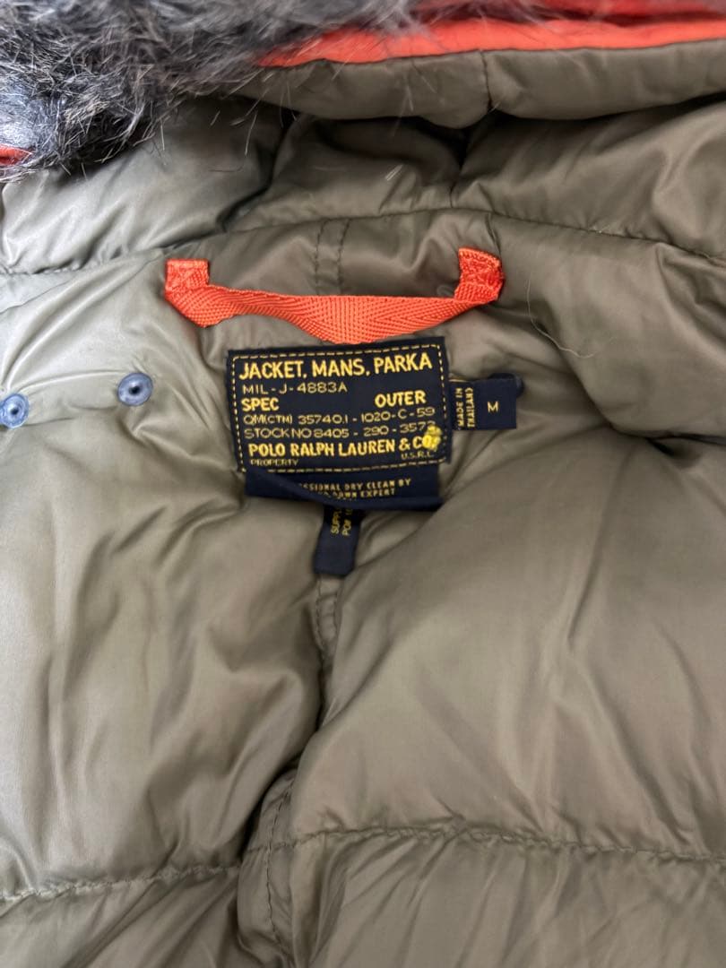 POLO ラルフローレン オレンジ MA-1 フライトジャケット