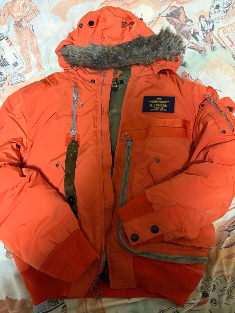 POLO ラルフローレン オレンジ MA-1 フライトジャケット