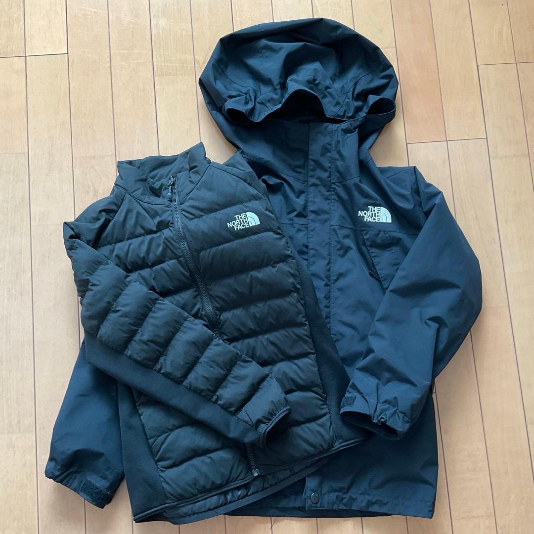 The North Face スクープジャケットとレッドランジャケット
