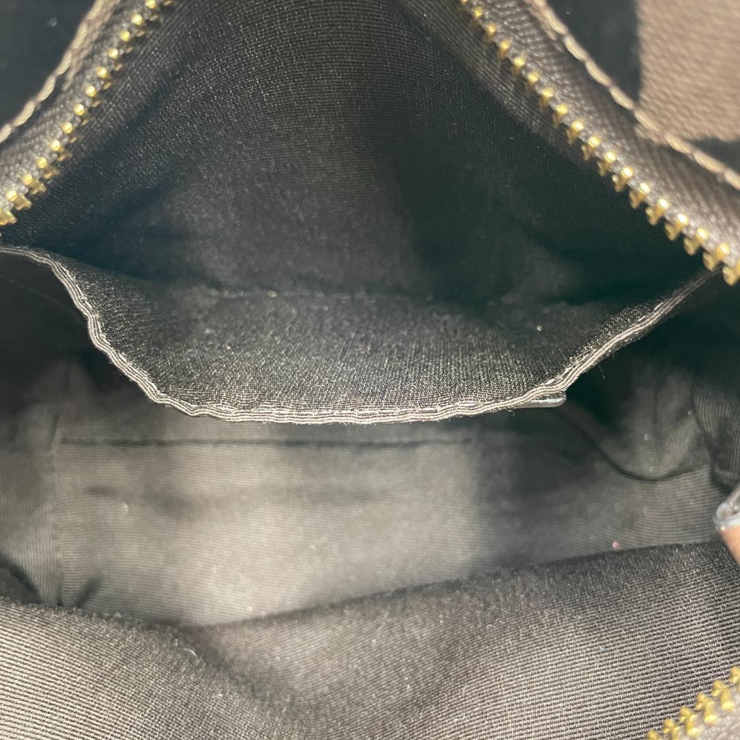 良品 COACH ショルダーバッグ キャンバス ブラウン シグネチャー