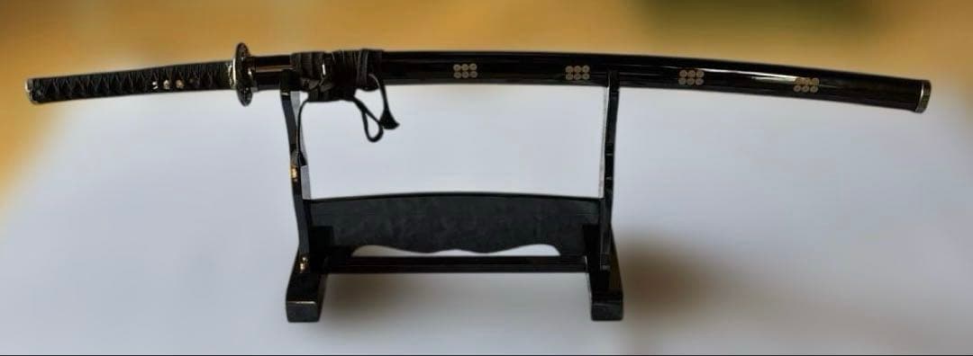 模造刀 真田幸村モデル 六文銭 台座付き 観賞用 コスプレ