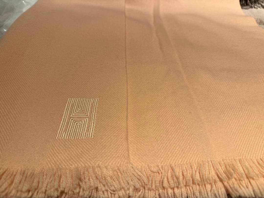 HERMES カシミアマフラー 大判ストールカシミヤ100%