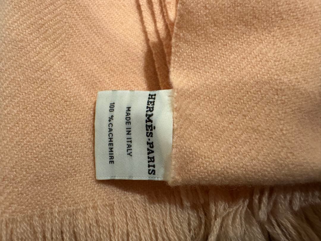 HERMES カシミアマフラー 大判ストールカシミヤ100%