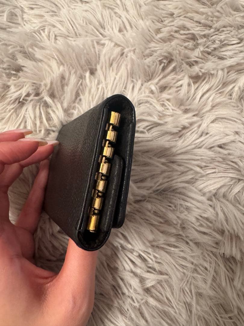 CHANEL 黒レザー キーケース