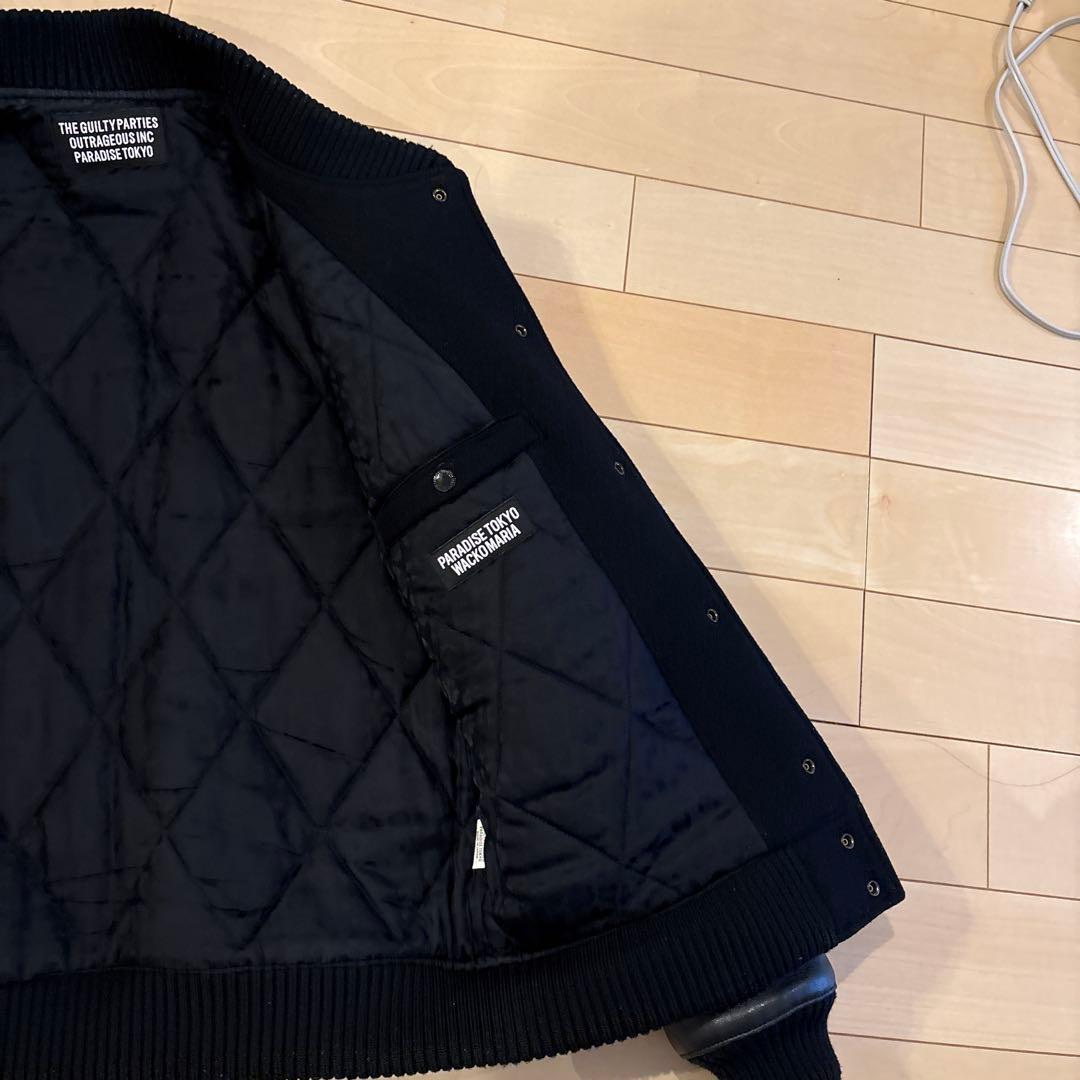 ワコマリア(WACKOMARIA) レザーバワリージャケット(スタジャン)