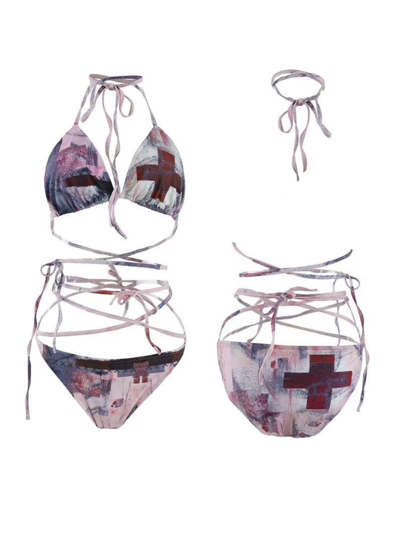 NO ROMANCE 禁断ロマンスシリーズY2Kギャルストラップビキニ水着セット