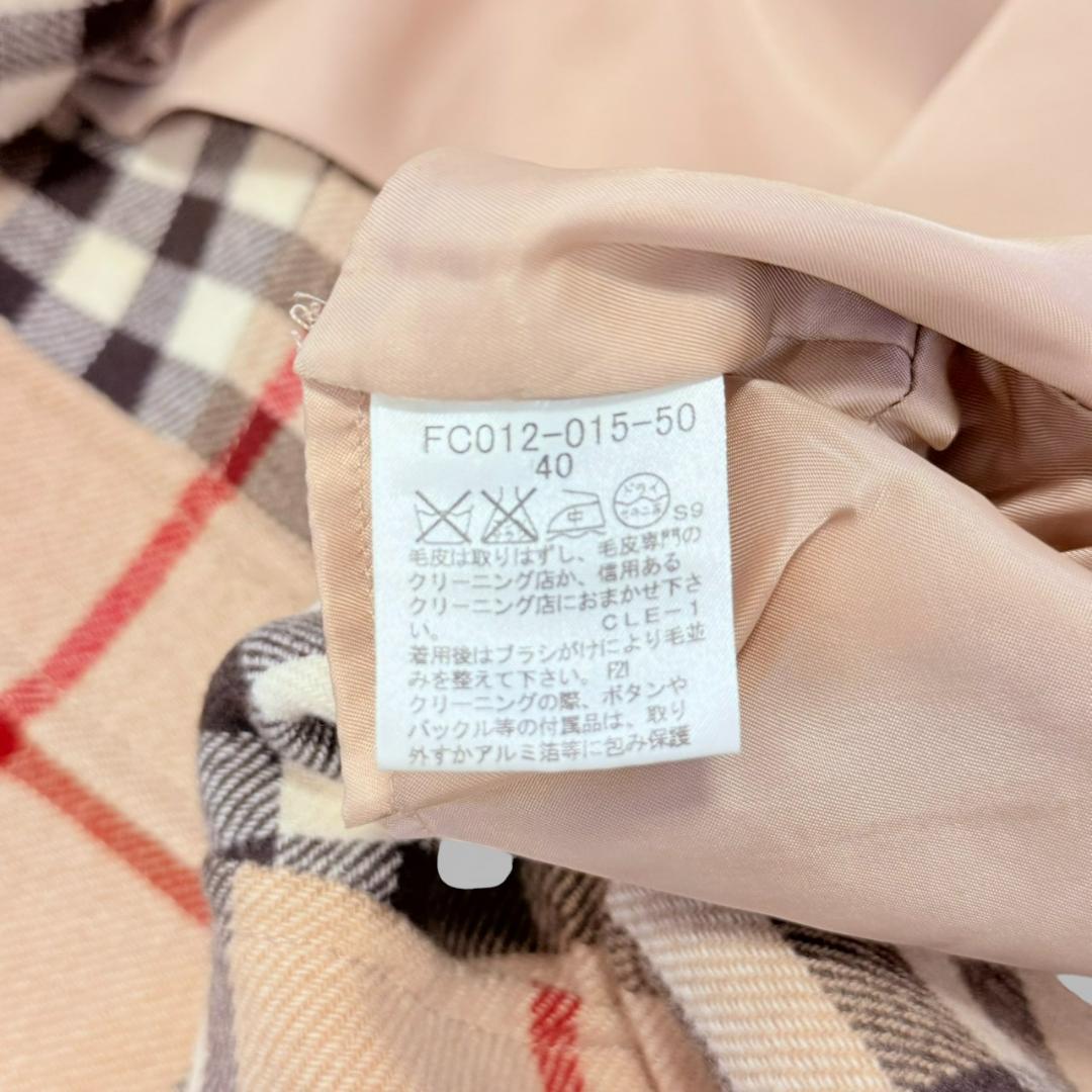 BURBERRY LONDON カシミヤ ウール キャメル メガチェック L