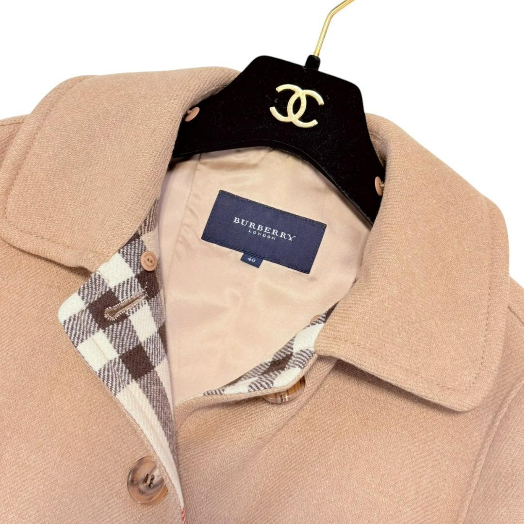 BURBERRY LONDON カシミヤ ウール キャメル メガチェック L