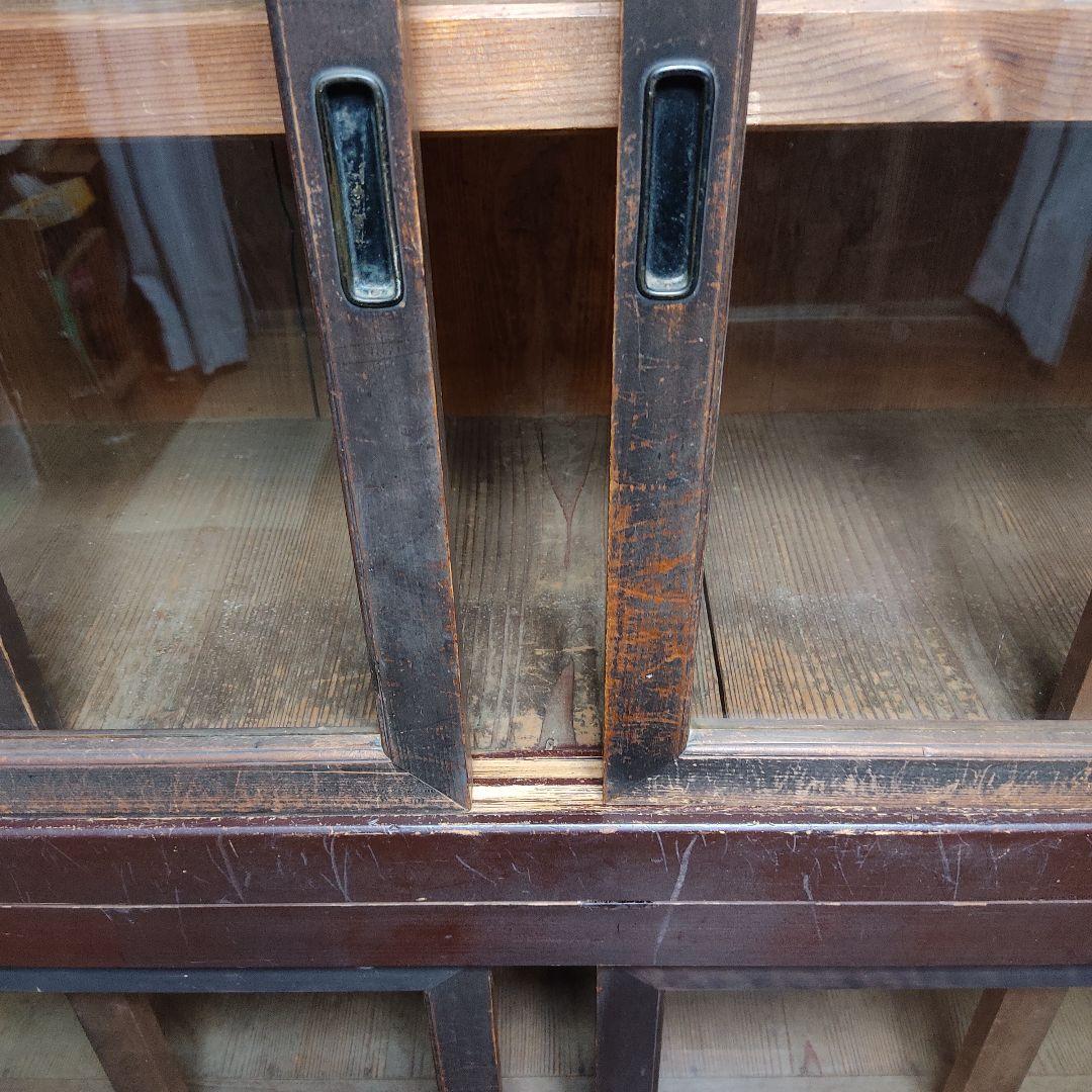 【状態良】『大型 陳列戸棚』 陳列棚 アンティーク 水屋箪笥 食器棚