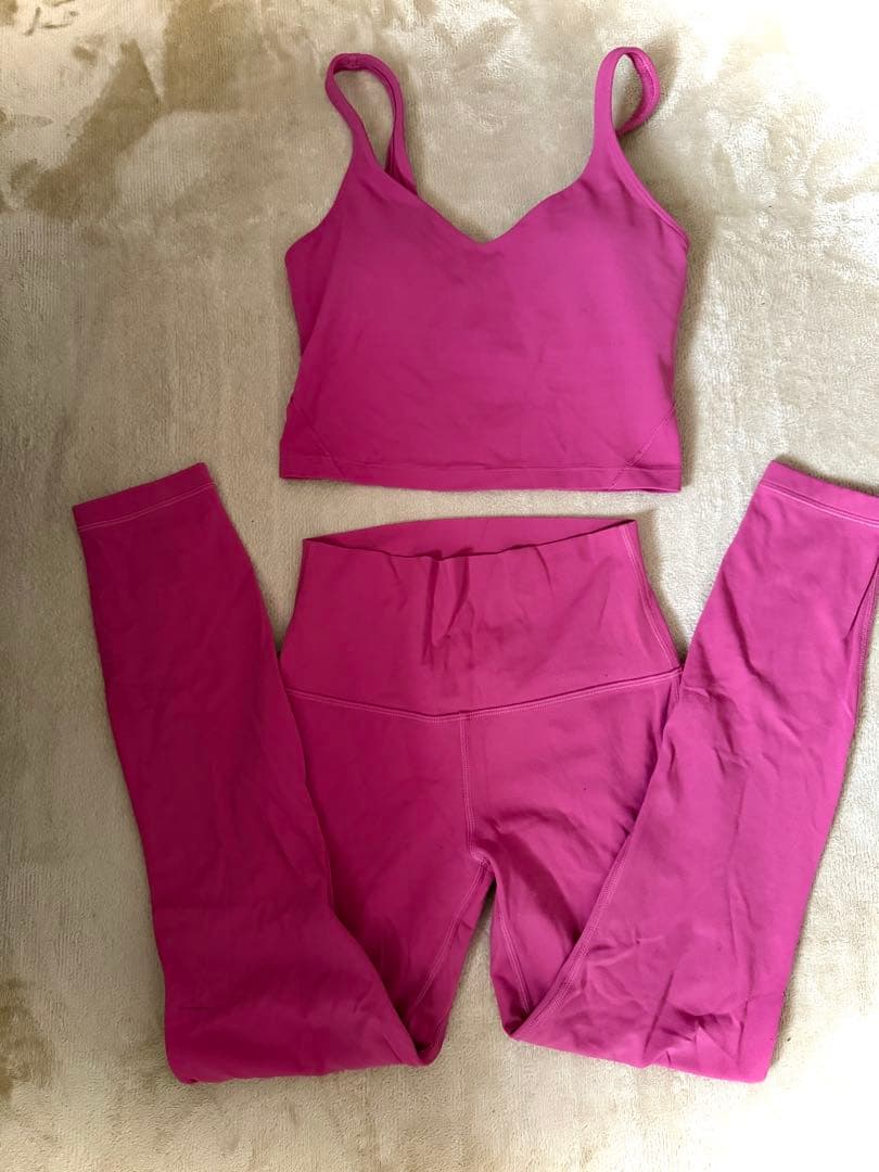 Lululemon ヨガウェアセット ピンク サイズ4