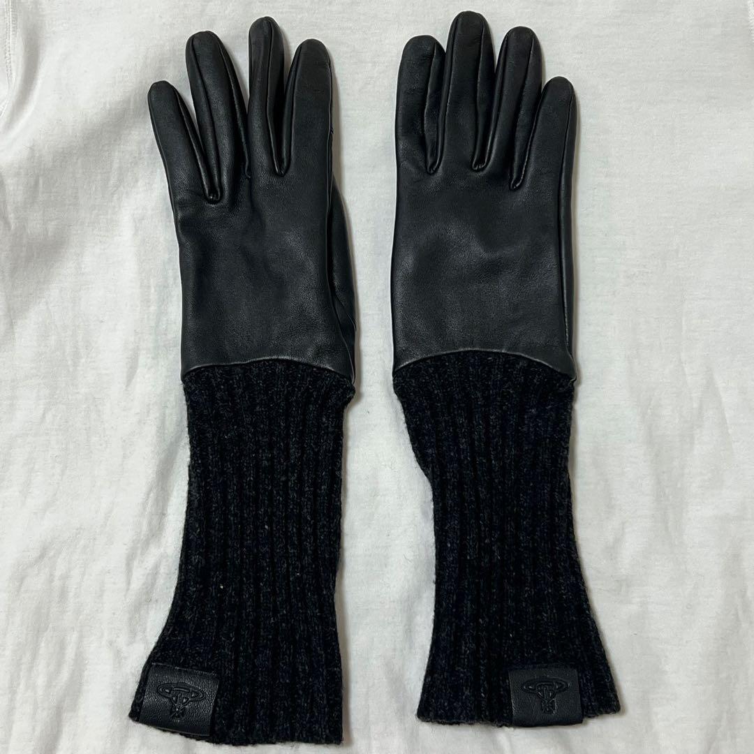 Vivienne Westwood レザーニット手袋