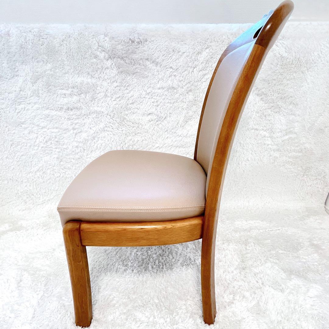 ✨美品✨ 浜本工芸 ダイニングチェア 2800 ダークブラウン レザー②