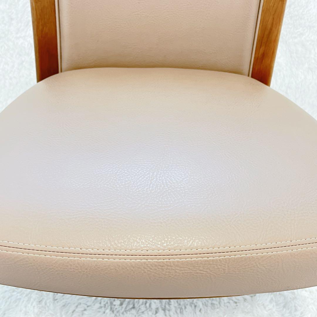 ✨美品✨ 浜本工芸 ダイニングチェア 2800 ダークブラウン レザー②