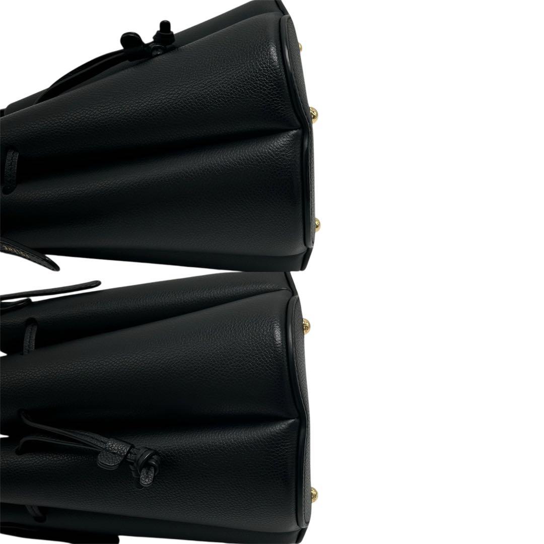 美品 ポレーヌ カヌレ ショルダーバッグ ブラック レザー レディース 斜めがけ