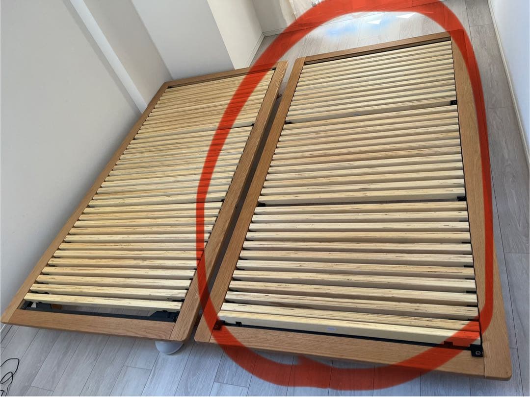 無印良品　ベッドフレーム　オーク材　シングル②