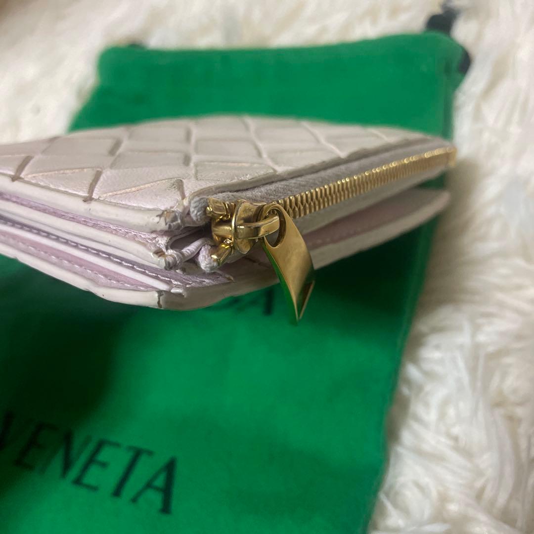 【RFID搭載】ボッテガヴェネタ イントレ 財布 ピンクベージュ　革 マキシ