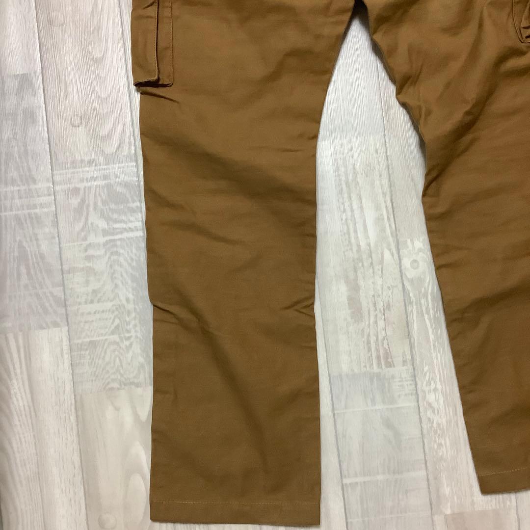 【桃太郎ジーンズ】藍布屋時代のオールド桃太郎 茶色 カーゴパンツ W30 希少品