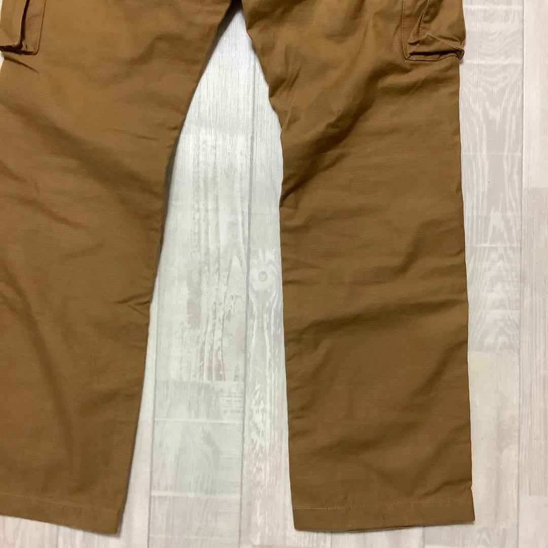 【桃太郎ジーンズ】藍布屋時代のオールド桃太郎 茶色 カーゴパンツ W30 希少品