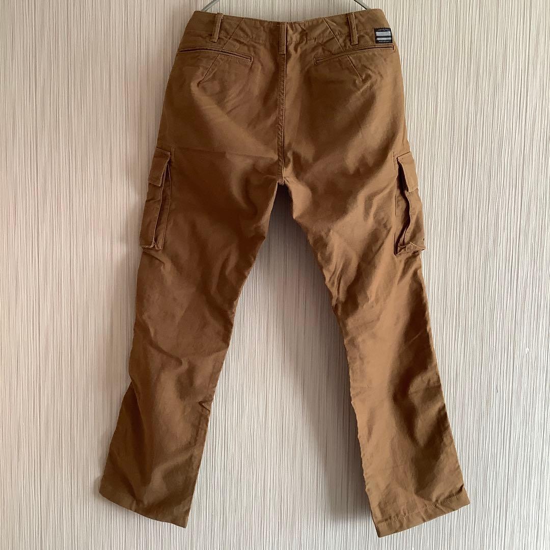 【桃太郎ジーンズ】藍布屋時代のオールド桃太郎 茶色 カーゴパンツ W30 希少品