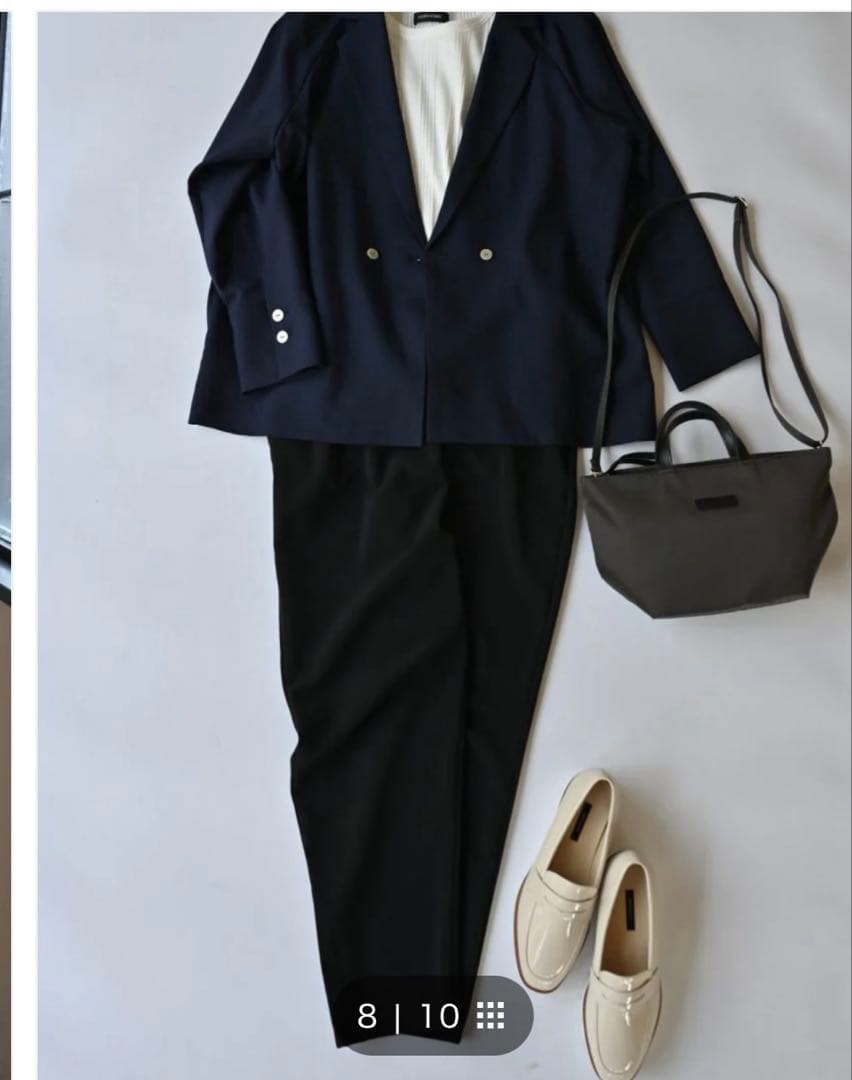 OUR シワになりにくい、軽くて洗えるジャケット　ダークネイビー